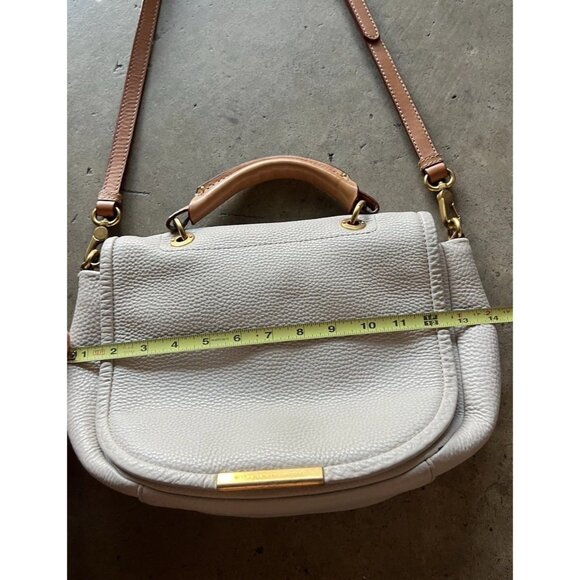 Marc by Marc Jacobs Classic Natasha Crossbody Bag White Cream Pebbled Leather - Picture 7 of 16